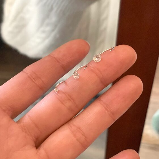 S925 Sterling Silver Zircon Small Diamond Earrings Raising Ear Holes Artifact No Sense Earrings Sleeping Free Earrings Earrings