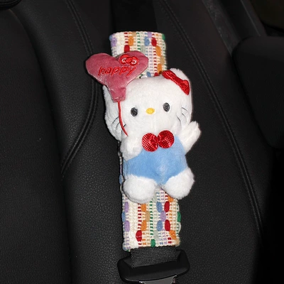 Car seat belt shoulder pad Kate cat 50th anniversary cute girl car decoration protective cover anti-collar (Seat belt shoulder pad) - 50th-anniversary-edition-seat-belt-shoulder-cover
