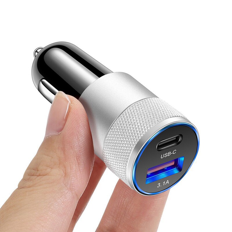 Digital display car charger super fast charging usb voltage detection QC3.0 wired car PD a generation