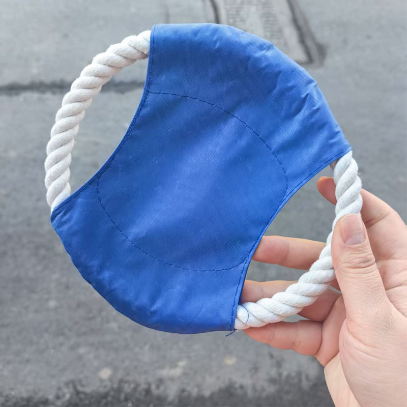 Juguetes para perros, tela de algodón Frisbee grande, juguetes para perros, juguetes para mascotas de trenzado Frisbee