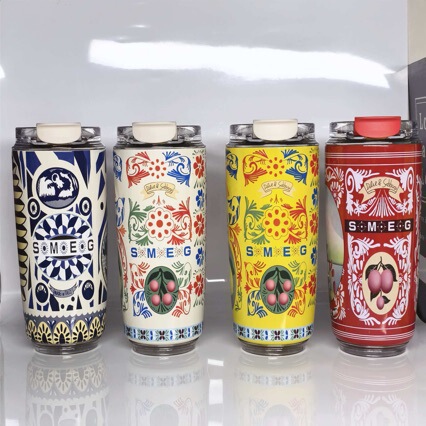 Smeg Dg Co-Branded Sicilian Travel Thermos Cup 420ml Car-Mounted Portable Coffee Cup Wholesale