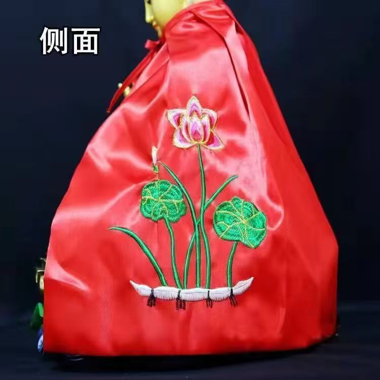 厂家直销佛像披风观音菩萨娘娘财神关公披肩刺绣龙凤双龙莲花斗篷|undefined
