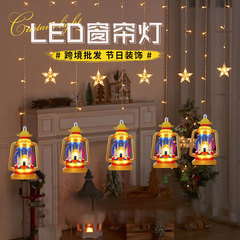 新型LED電子ろうそく灯創意照明雰囲気灯装飾小彩灯鉄芸城形小夜灯
