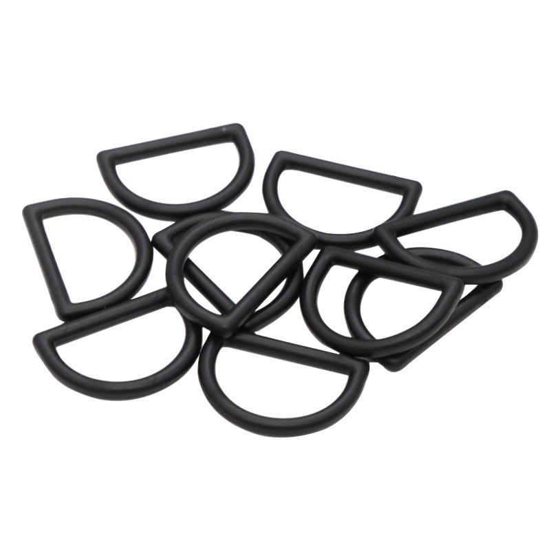 Factory open ring D-shaped buckle luggage accessories Black pp second gear third gear buckle spot wholesale semi-circular buckle