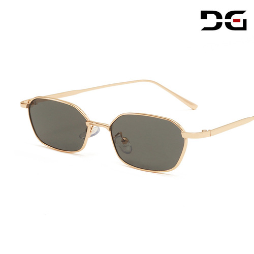 New European and American trendy small frame sunglasses, personalized decorative street style sunglasses, cross-border metal glasses 9127 wholesale