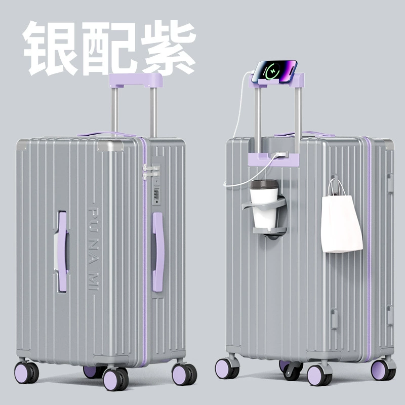 Spacious universal suitcase with zipper, 28-inch, durable hardshell travel luggage