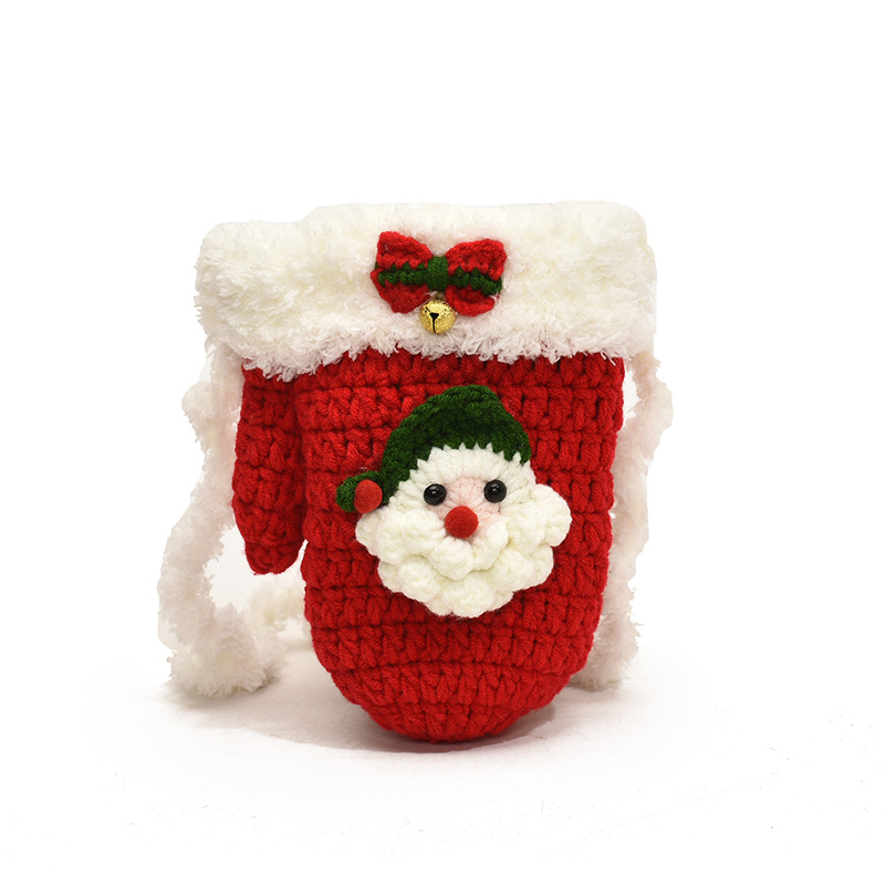 Bolsa de hombro de dibujos animados para niños y niñas, productos terminados de gancho, lindos árboles de Navidad, bolsas de mochila para niños 2025 nuevas bolsas para niños