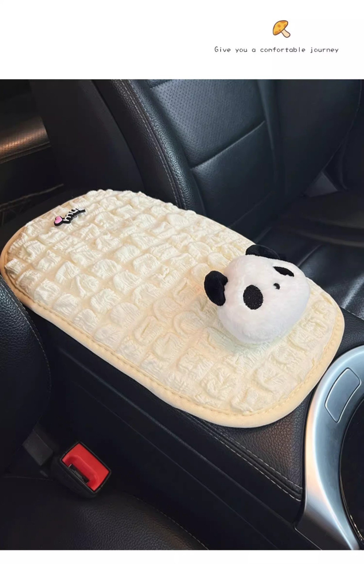Car Armrest Box Mat Creative Cartoon Cute Doll Armrest Cover Central Decoration Car Interior Supplies Decoration Collection for Women
