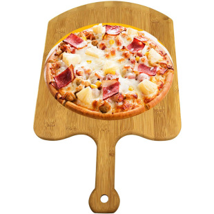 Source Factory Casual and Stylish Bamboo Pizza Tray Pizza Tray Suitable for Home Pizza Bread Cake Cutting