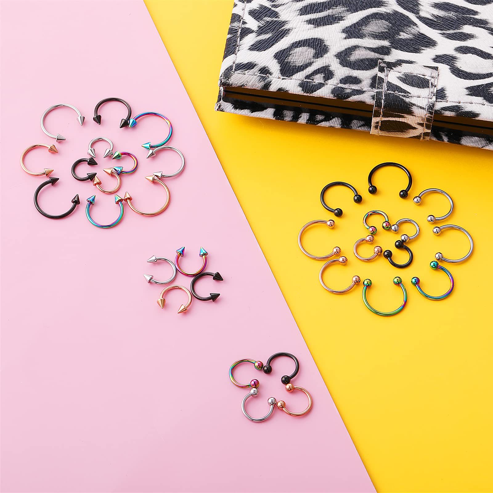 Nasenpiercing-Schmuck im europäischen und amerikanischen Stil aus Edelstahl, galvanisiertem Titanstahl, C-förmig, Ohr- und Lippenpiercing-Schmuck_voghion.com
