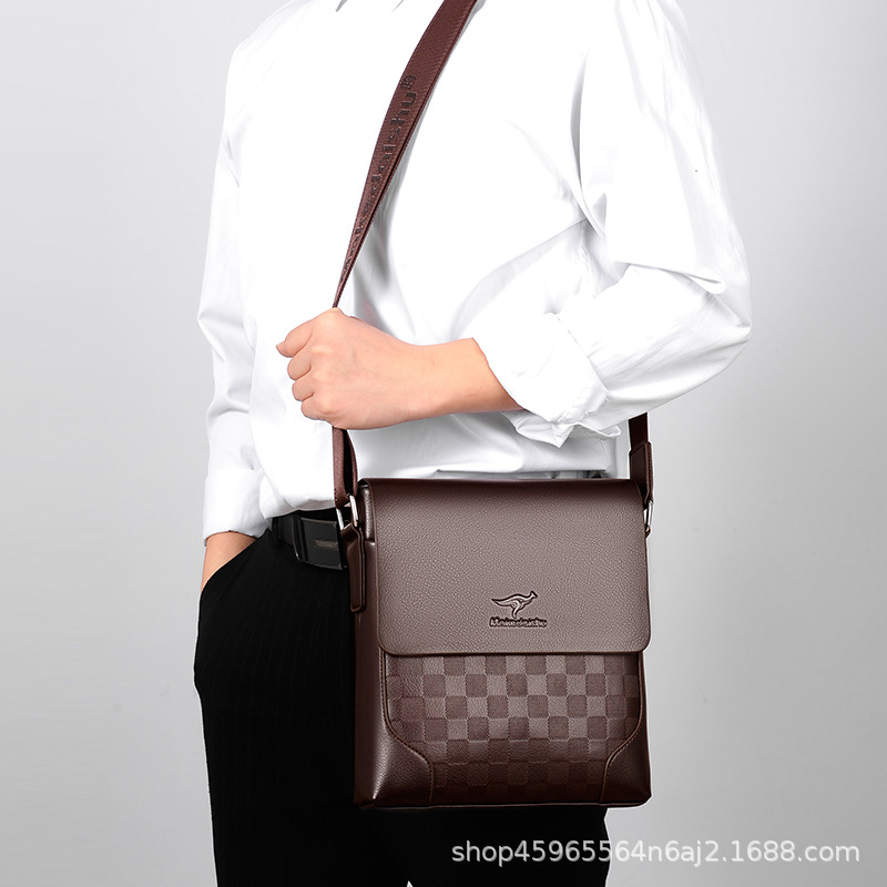 Men's bag new men's messenger bag trendy high-end shoulder bag business briefcase Korean style large capacity backpack