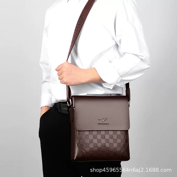 Men's bag new men's messenger bag trendy high-end shoulder bag business briefcase Korean style large capacity backpack