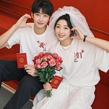 特别的情侣装夏季t恤男女学生2025新款小众高级感韩版短袖上衣潮