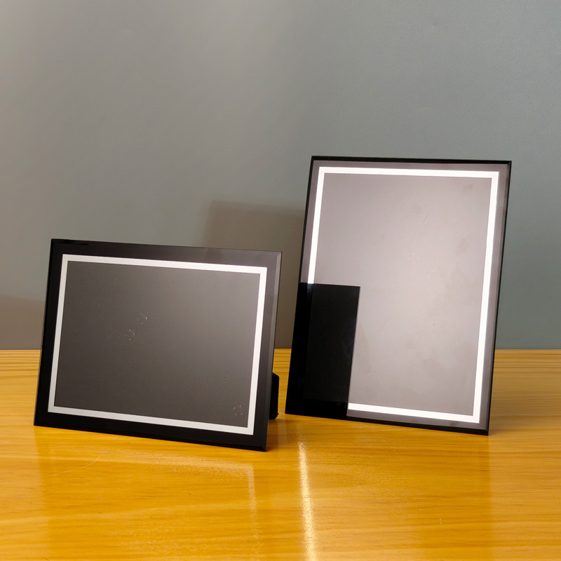 黑色水晶玻璃相框摆台6寸7寸8寸10寸书法装裱展示画框a4相框批发