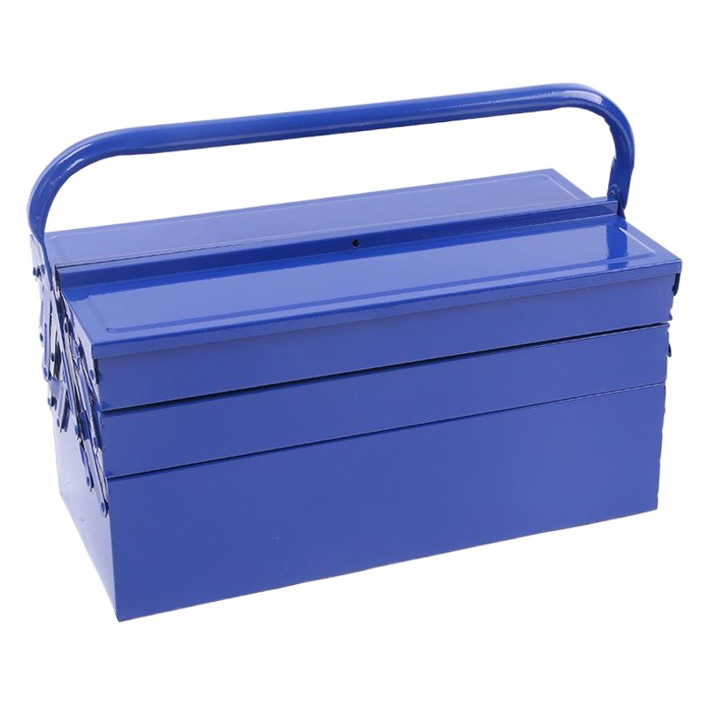 Fábrica al por mayor nuevo hierro engrosado de doble capa Caja de Herramientas multi-función portátil plegable electricista reparación Caja de Herramientas