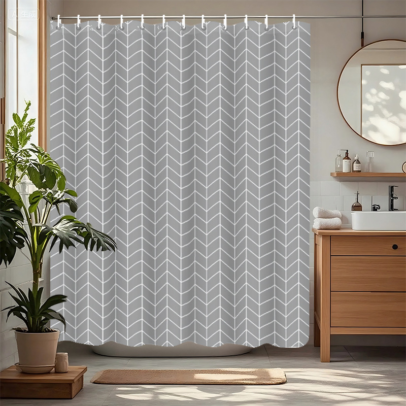 Cross-Border Popular Peva Shower Curtain Partition Curtain Waterproof and Mildew-Proof Bathroom Toilet Punch-Free Partition Curtain Hanging Curtain