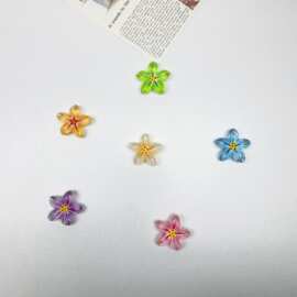 美甲饰品冰晶树脂百合花指甲装饰小饰品配件材料包手机壳配饰