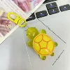Glow-in-the-dark turtle keychain-yellow