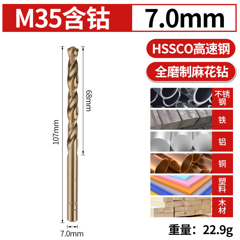 M35コバルト含有全磨製麻花ドリルステンレスドリル高速鋼麻花ドリルhssco麻花ドリル|undefined