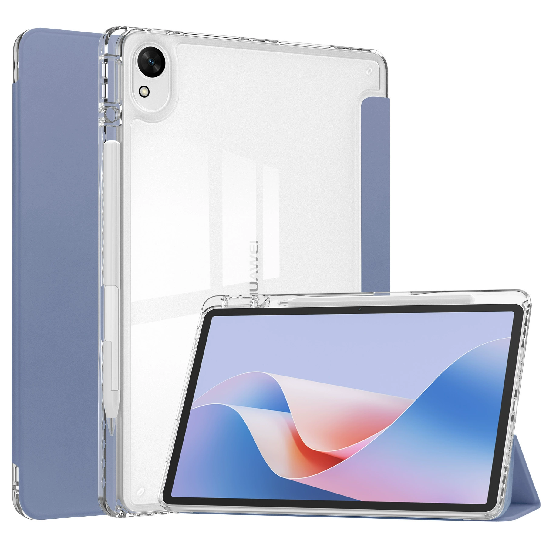 Защитный чехол из прозрачного акрила для Huawei MatePad 11.5S, полный набор, с отделением для стилуса, против падений