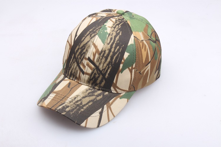 Outdoor Sun Protection Quick Drying Hat With Jungle Leaves Men's And Women's Camouflage Fashionable Baseball Cap_voghion.com