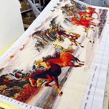马到成功十字绣成品不带框纯手工出售已绣好2025新款客厅高端风景