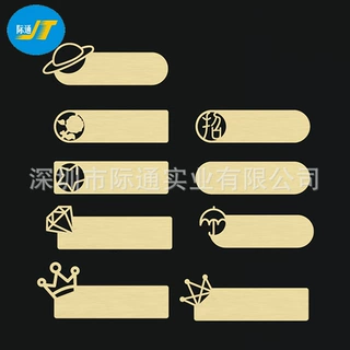 镂空异形黄铜胸牌个性定制别针式不锈钢工号牌磁吸姓名牌印制logo
