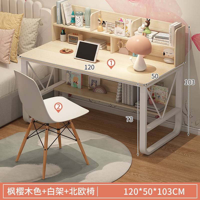 Escritorio de la computadora escritorio simple escritorio en casa estantería escritorio integrado dormitorio estudiante estudio escritorio simple Escritorio