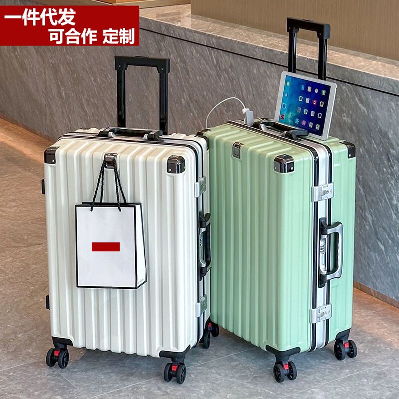 Factory wholesale can send luggage universal wheel password box aluminum frame luggage case men and women students LOGO suitcase Factory wholesale can send luggage universal wheel password box aluminum frame luggage case men and women students LOGO suitcase