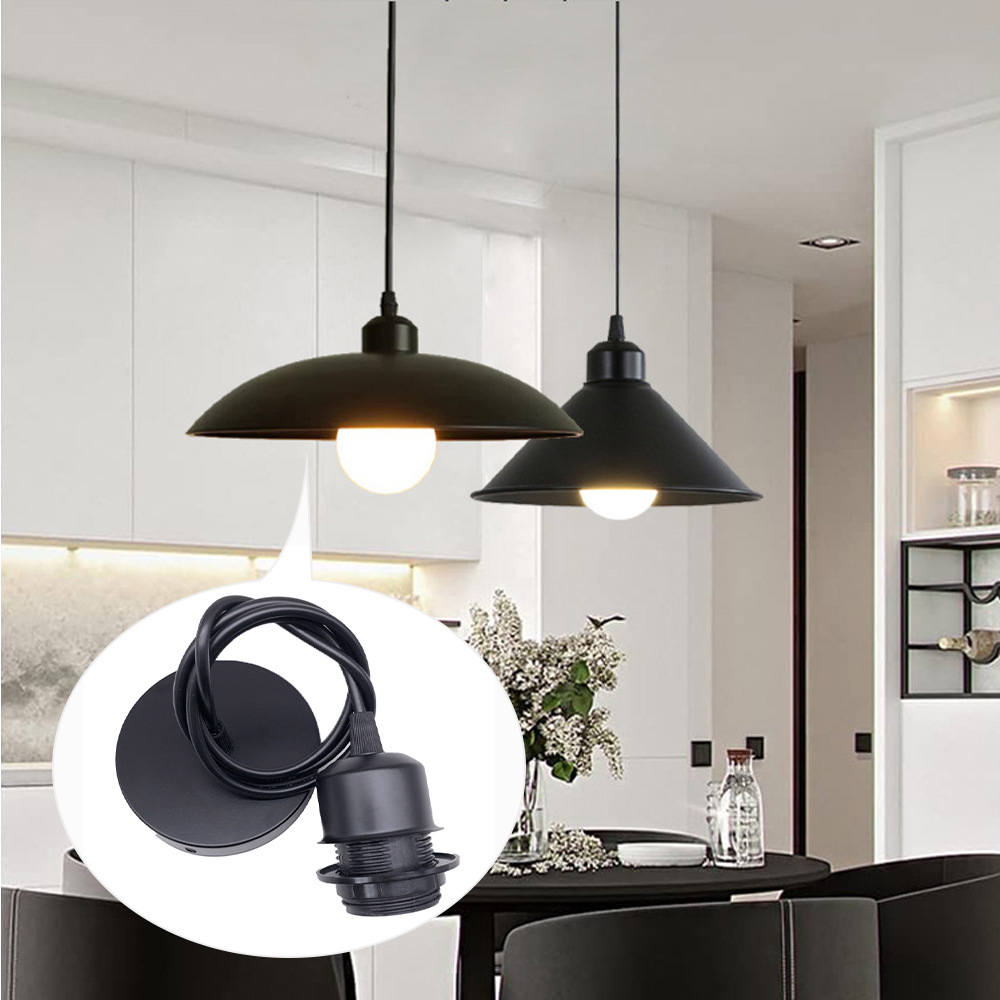 Zhongshan E27 portalámparas portalámparas portalámparas de plástico con hilo Bombilla retro Restaurante creativo Diy Línea de lámpara Taza de lámpara