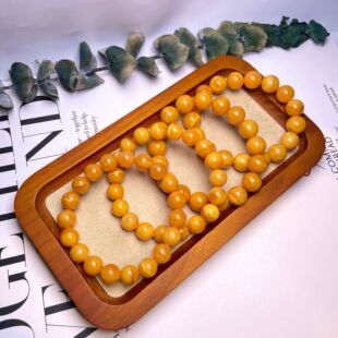 Old Wax Bracelet 12mm Bracelet Beeswax Natural Full Honey Jewelry Women's Accessories Men's Wholesale Amber Fairy Flower Butter