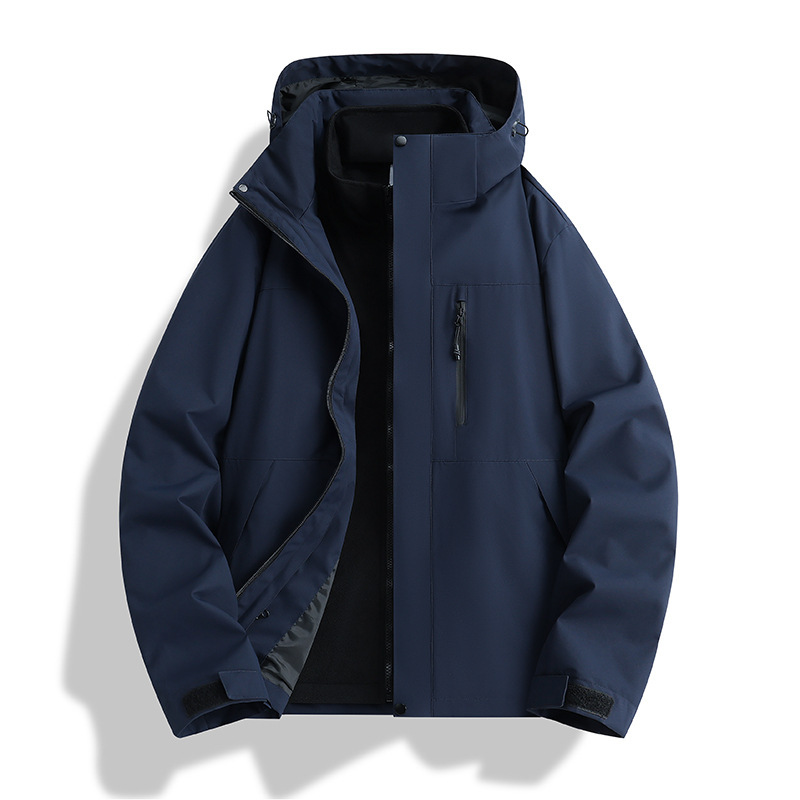 户外冲锋衣男女三合一可拆卸防风防水春秋冬季登山服外套定制LOGO|undefined