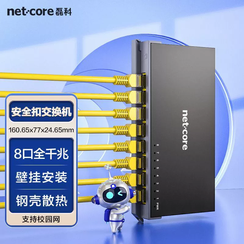 Tleco S8GTK 8-портовый гигабитный коммутатор для мониторинга выделенного полного гигабитного порта