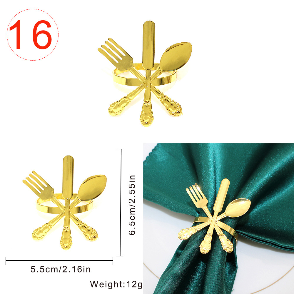 17g Weight Napkin ring Kitchen and drinking utensils 1 Piece Quantity Daily Occasion Metal Material Geometric Pattern Casual Style Casual Geometric Metal Napkin Ring 1 Piece 15