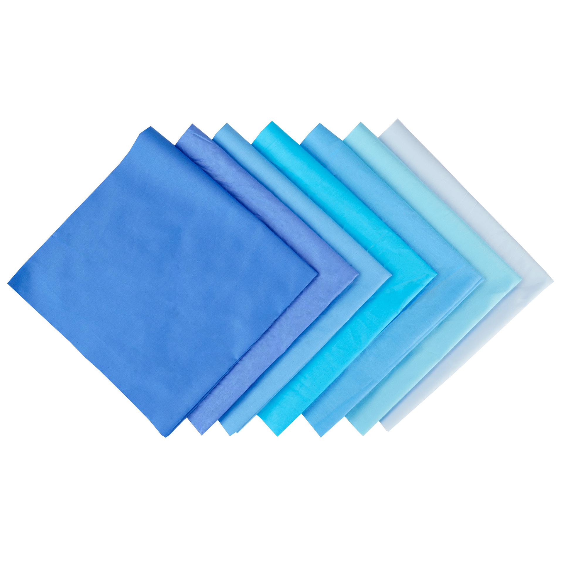 蓝色纯色斜纹拼布布组