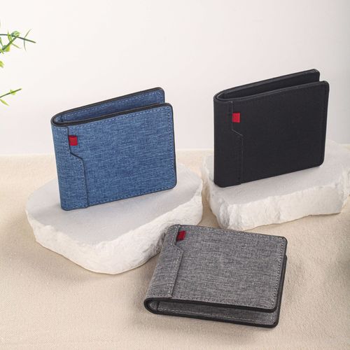 New canvas bag men's wallet PU bag wallet casual business card holder ultra-light waterproof coin purse billfold