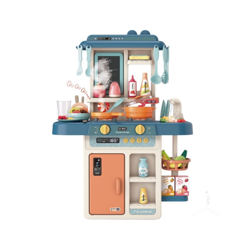 Comercio exterior infantil simulación de 63cm pulverización de agua cocina cubierta de mesa de cocina juego de juguetes de mesa de cocina