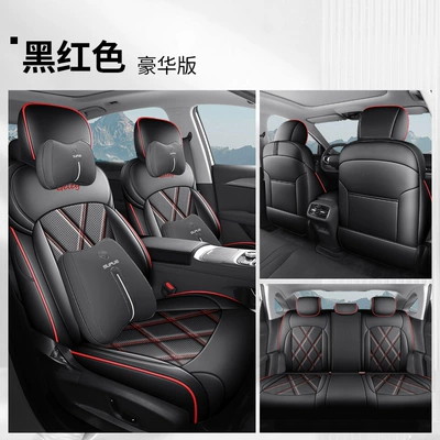 Modelə uyğun (Original) oturacaq örtükləri – Covers - black-and-red-luxury-version-five-seats-front-and-rear-all-inclusive-emgrand-fifth-generation
