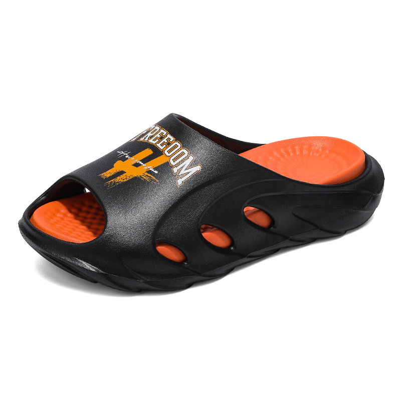 Sandalias para hombres, sensación de mierda, verano 2025, nueva moda antideslizante, zapatillas casuales, zapatos de playa de moda para hombres image 6