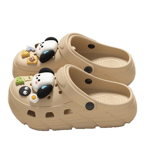 Children's holey shoes for boys, 2025 summer outdoor wear, anti-slip, anti-odor, comfortable feel, parent-child cool slippers for girls