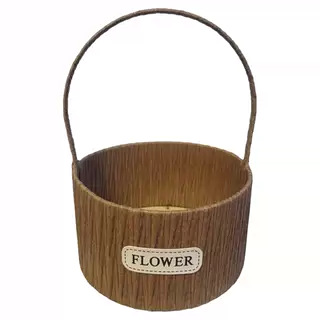 Maceta de Imitación Ratán de Plástico Tejido a Mano para Escritorio y Decoración de Plantas