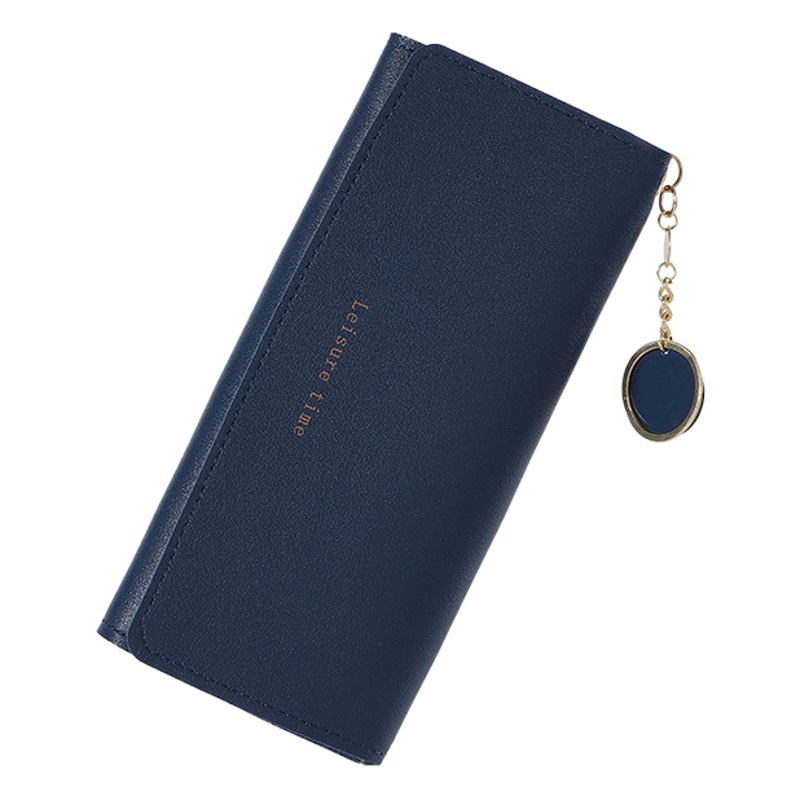Women's Wallet Korean Style Fashion Long Bag Coin Purse Women's High-End Solid Color Zipper Clutch Bag Wholesale