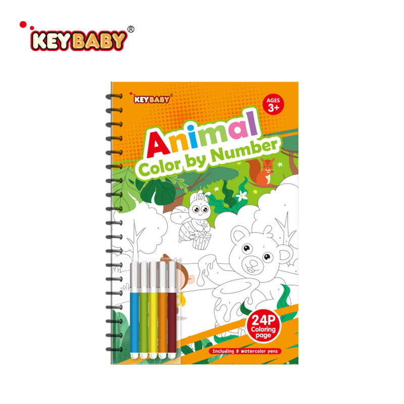 Mini libro de colorear digital con bolígrafo de acuarela para niños, libro de dibujo con bolígrafo de agua para que los estudiantes de primaria practiquen su dibujo a mano y sus habilidades prácticas.