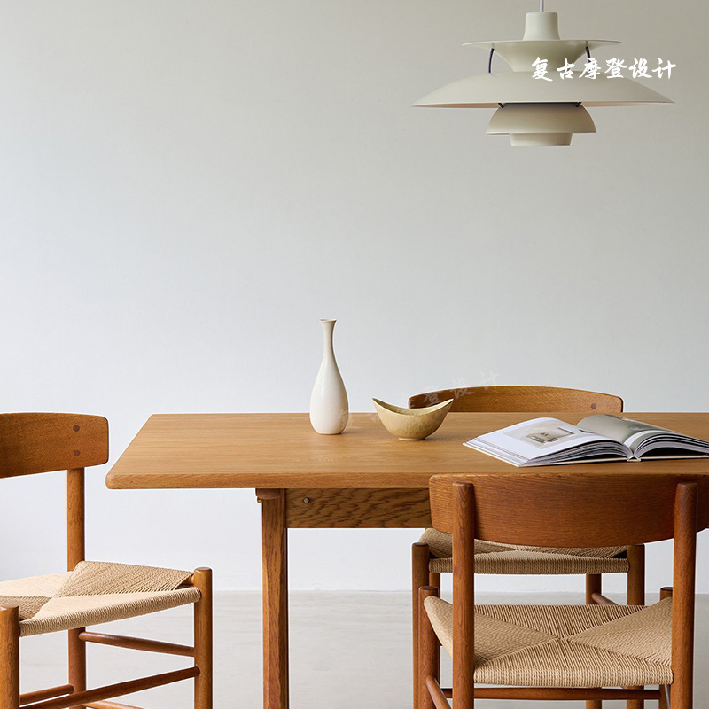 Solid Wood Dining Table Danish Retro Furniture Replica Mcm Style Custom Cherry Burmese Teak