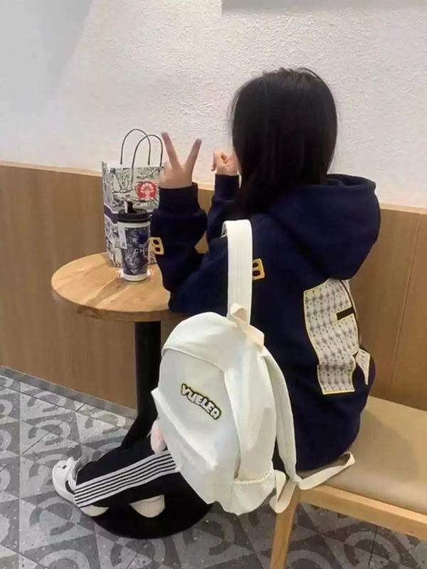 国潮牌美式字母刺绣连帽卫衣女秋冬薄款学生炸街设计感情侣上衣潮|undefined