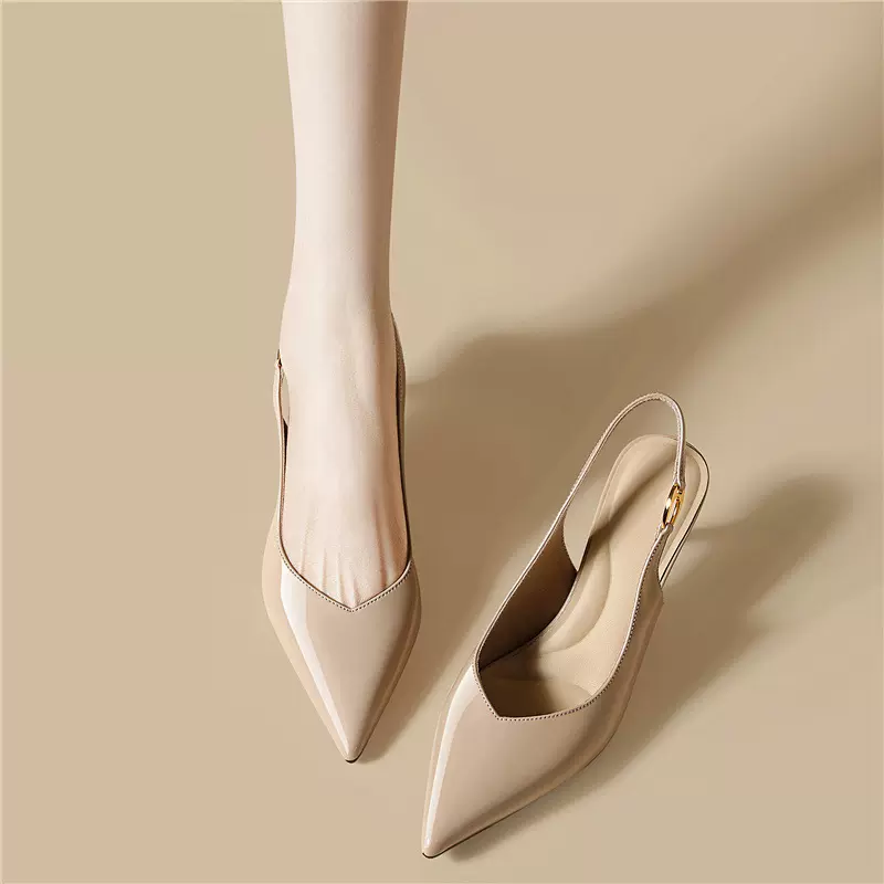 法式气质单鞋尖头细跟配裙子通勤包头高跟鞋百搭时尚纯色简约女鞋