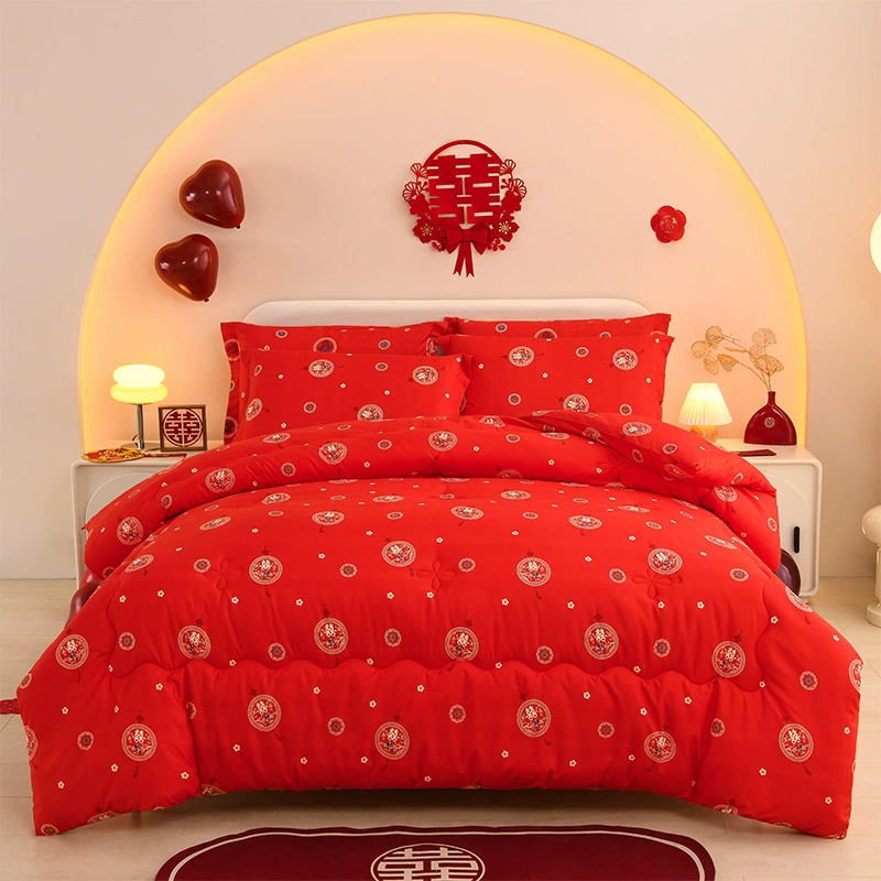 Свадебное одеяло красное одеяло