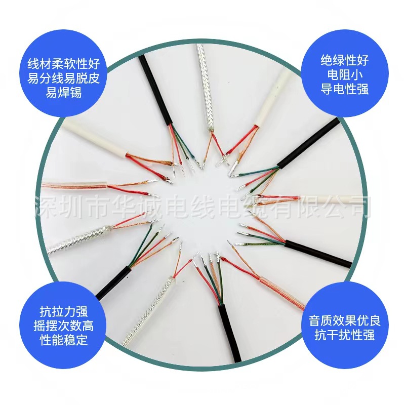 2芯-11芯耳机线 PVC多芯蓝牙连接端子线 TPE喇叭线 透明铝箔灯饰