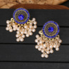 Retro metal pendant solar-powered, small earrings, design jewelry, India, trend of season