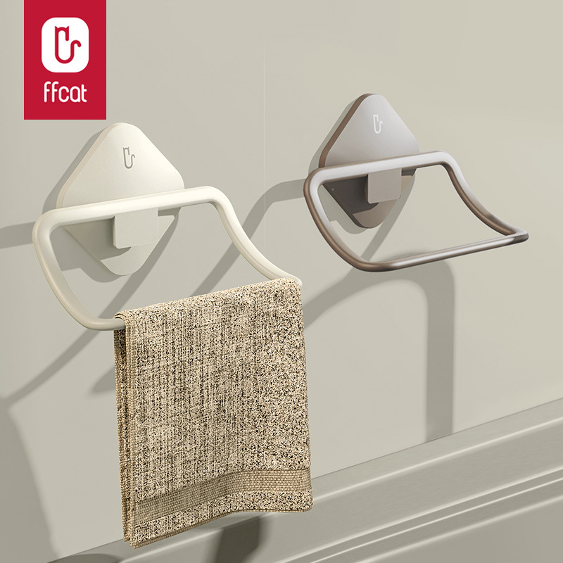 Non-cat bathroom bathroom rack punch-free wall-mounted towel rack plastic kitchen seamless towel rack